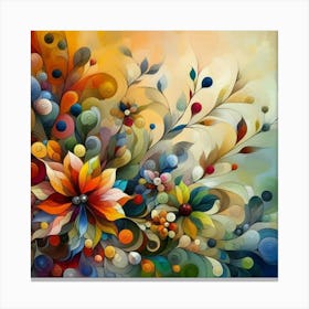 Flowers oil painting abstract painting art 11 Canvas Print