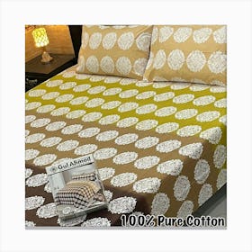 Bed With A Bed Sheet Canvas Print