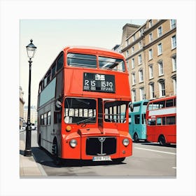 London Bus Art Print 1 2 Canvas Print