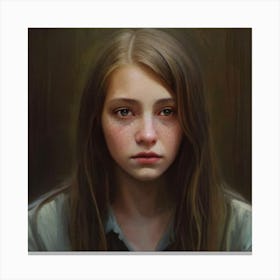 Girl With Freckles Canvas Print