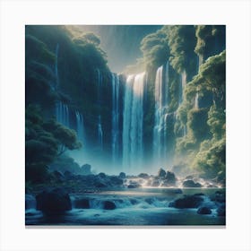 Waterfall in Amazonia Canvas Print