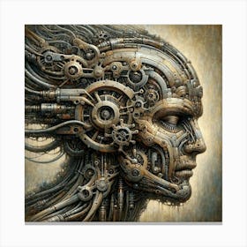 Mechanical Head Canvas Print