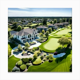 Architecture High Drone Building Construction Horizontal Civilisation Golf Course Taken Nei (1) Canvas Print