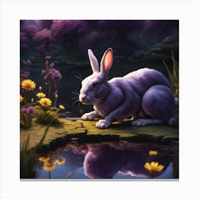 Rabbit In The Woods Canvas Print