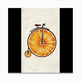 Orange Bicycle 3 Canvas Print