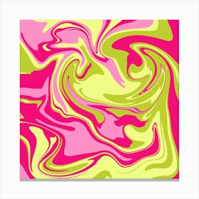Opal Swirl Square Canvas Print