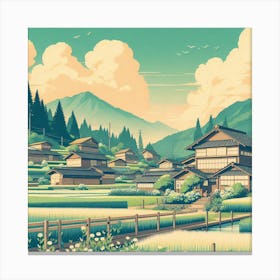 Japanese Village Canvas Print