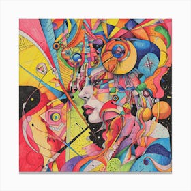 Psychedelic Woman 3 Canvas Print