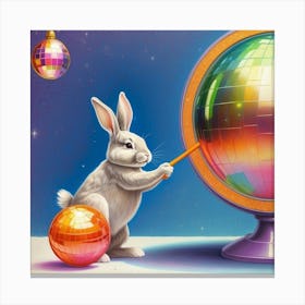 Disco Bunny 7 Canvas Print