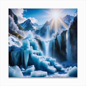 Ice Waterfall Canvas Print