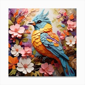 bird flower Canvas Print