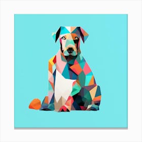 Geometric Dog Canvas Print