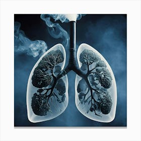 Lungs And Smoke 4 Canvas Print