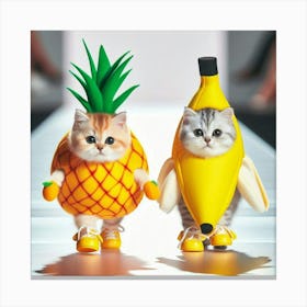 Banana Kittens Canvas Print