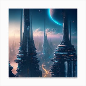 Futuristic City 3 Canvas Print