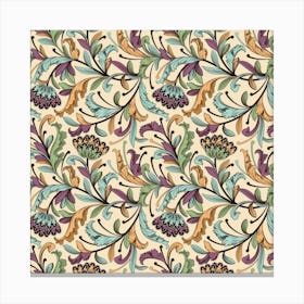 Wallpaper Floral Pattern Floral Wallpaper Background Canvas Print