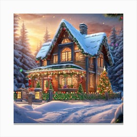 Christmas House 171 Canvas Print