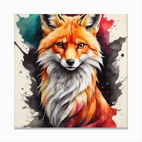 Fox Art Canvas Print