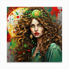 Green Vixen Canvas Print