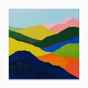Colourful Abstract Great Smoky Mountains National Park Usa 3 Canvas Print