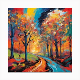 Road In The Forest Canvas Print