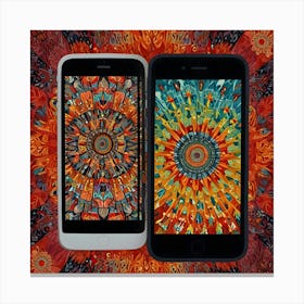 A Kaleidoscope Of Mobile Phones Canvas Print