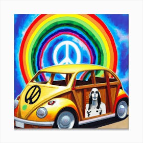 A Tesla Volkswagen Renaissance Style Canvas Print