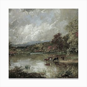 View Of A River Canvas Print