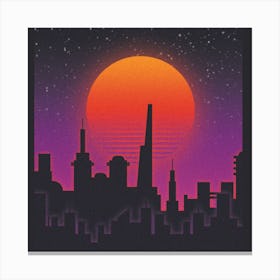 Sunset Citya Scape Canvas Print