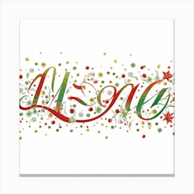 Calligraphic Typography Sprawls Across A Festive Greeting Banner Each Letter Crafted With Elaborate (4) Canvas Print