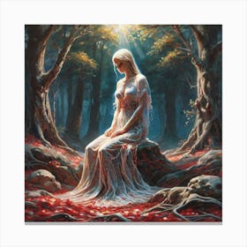 Lady Of The Woods Canvas Print