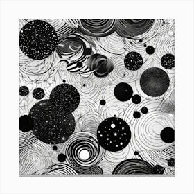 Black And White Swirls Canvas Print