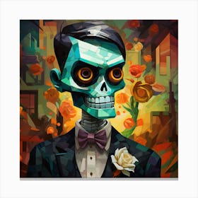 Day Of The Dead Skull Canvas Print