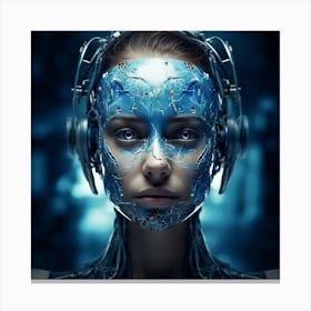 Cyborg Woman 3 Canvas Print