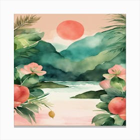 Watercolor Painting Canvas Print