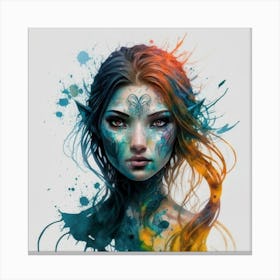 Elf Girl Painting Canvas Print