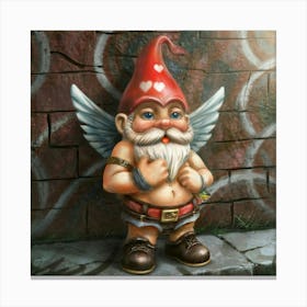 Cupid Gnome 4 Canvas Print