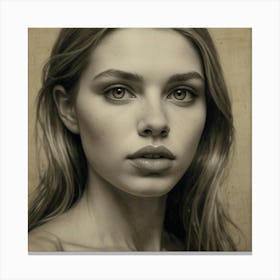 Portrait Of A Young Woman 2 Canvas Print