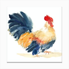 Blue Rooster1 Canvas Print