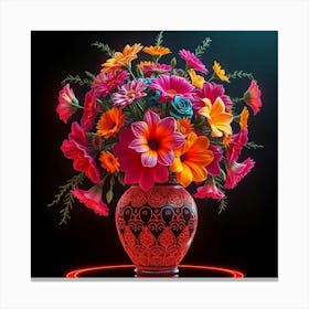 Colorful Flowers In A Vase 110 Toile