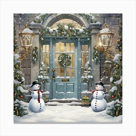 Christmas Door 4 Canvas Print