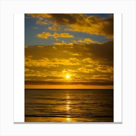 Sunset Over The Ocean 1 Canvas Print