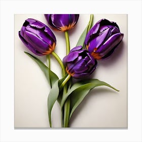 Purple Tulips 2 Canvas Print
