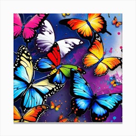 Colorful Butterflies 30 Canvas Print