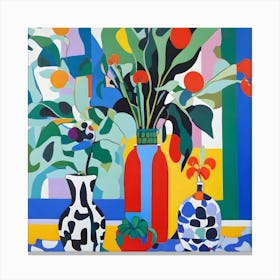 'Flora' Abstract Vase Canvas Print