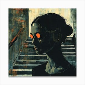 Woman With Red Eyes Canvas Print