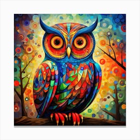 Colorful Owl Canvas Print