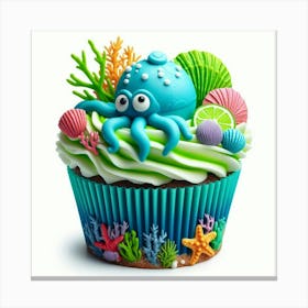 Octopus Cupcake Canvas Print