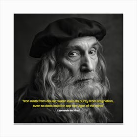 Portrait Of Leonardo Da Vinci Canvas Print