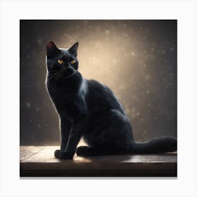 Black Cat Canvas Print